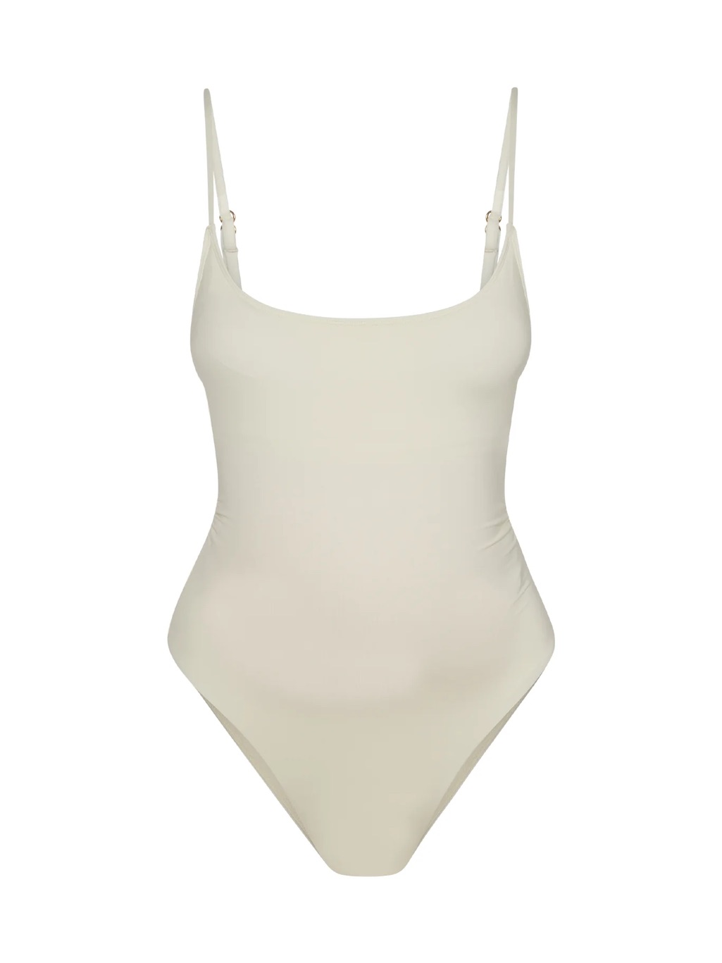 Monday Swimwear Simple White One-Piece Bodysuit Size Medium
